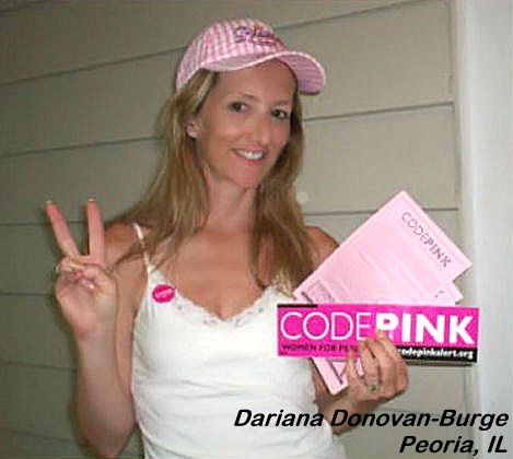 Dariana Donovan-Burge of CodePINK Peoria, IL