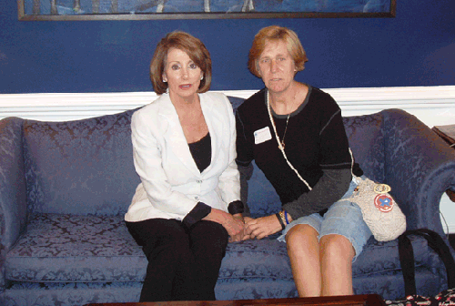 Cindy Sheehan and Nancy Pelosi