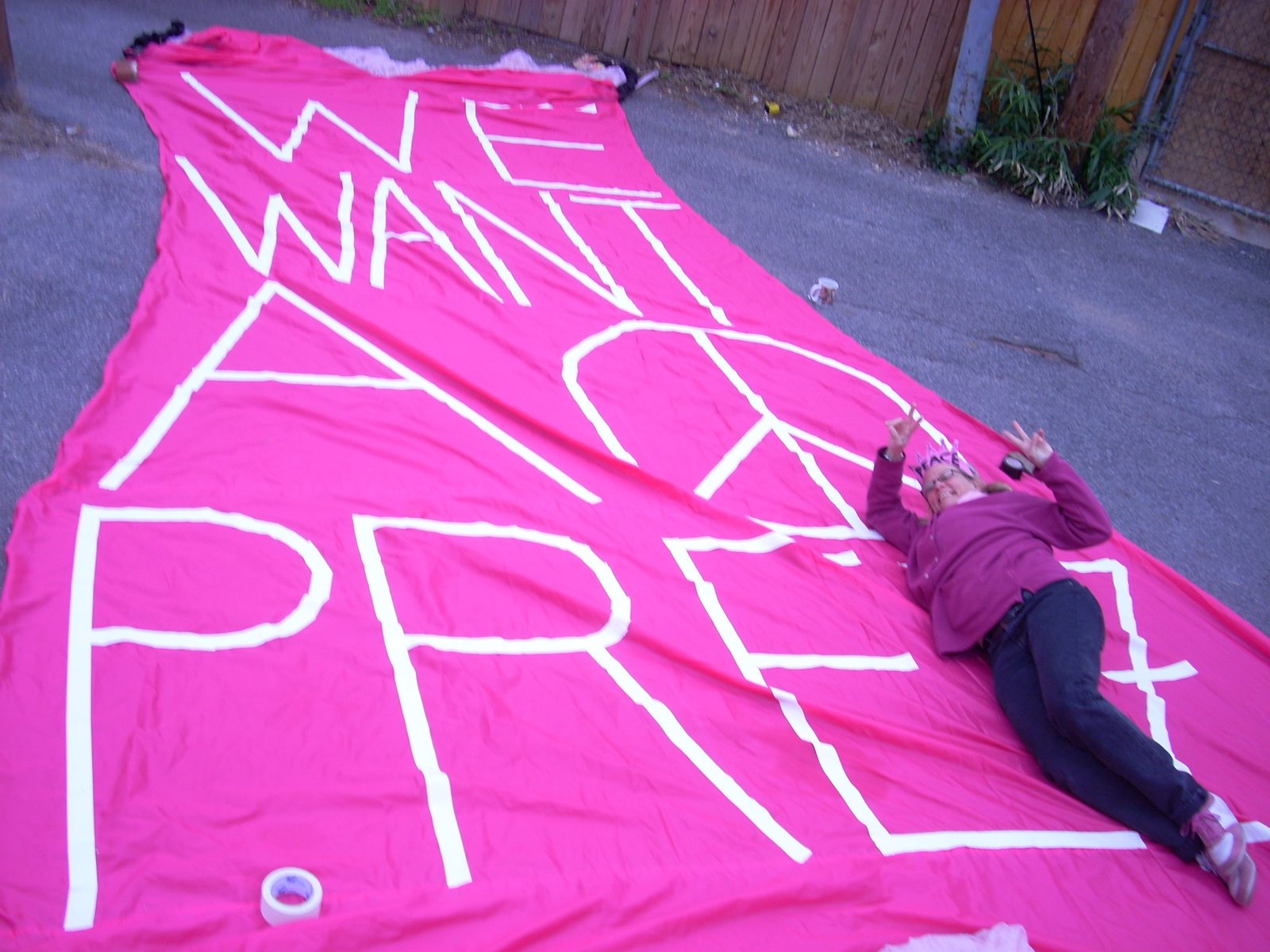 Peace Prez banner by CodePINK