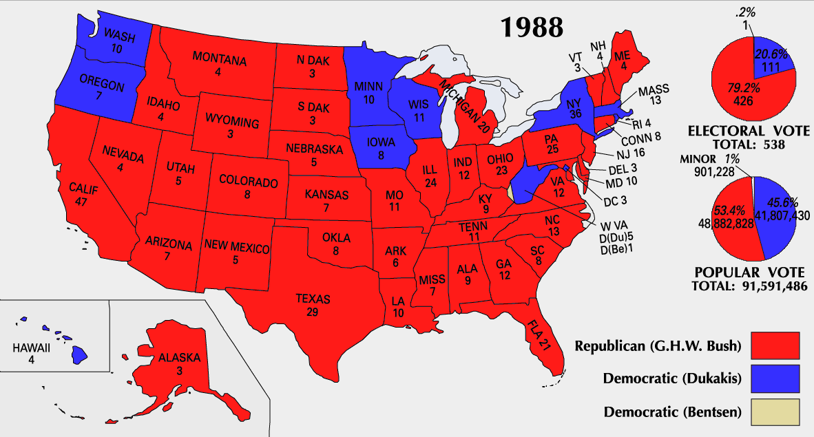 1988 Voting Map